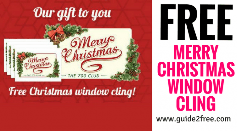 FREE Merry Christmas Window Cling 1 FREE Merry Christmas Window Cling