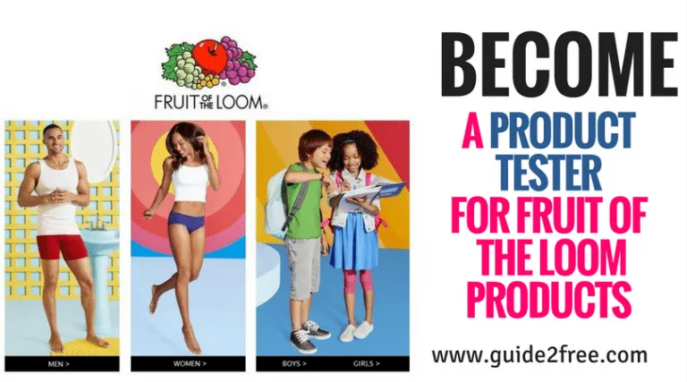 Become a Product Tester for Fruit of the Loom Products 1 https://samples.fruit.com/a/3994858278