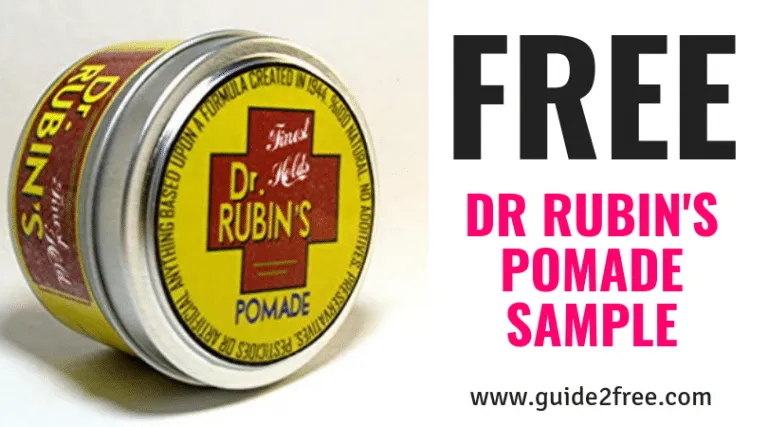 FREE Dr Rubin's Pomade Sample 1 FREE Dr Rubin's Pomade Sample