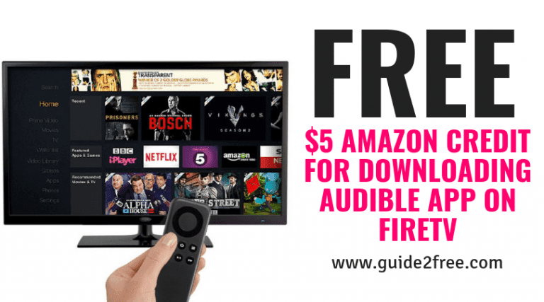 FREE $5 Amazon Credit for Downloading Audible App on FireTV 1 FREE $5 Amazon Credit for Downloading Audible App on FireTV