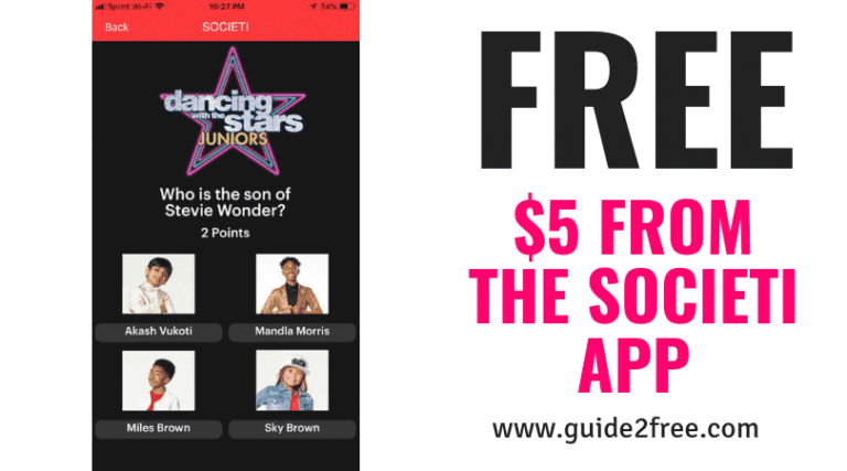 FREE $5 from the Societi App 1 FREE $5 from the Societi App
