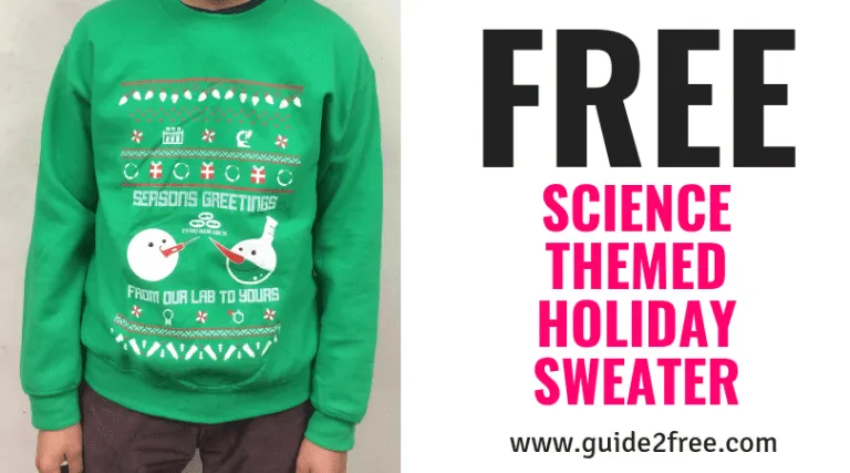 FREE Science Themed Holiday Sweater 1 FREE Science Themed Holiday Sweater