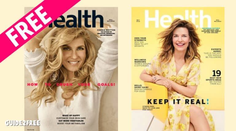 FREE Subscription to Health Magazine 1 FREE Subscription to Health Magazine