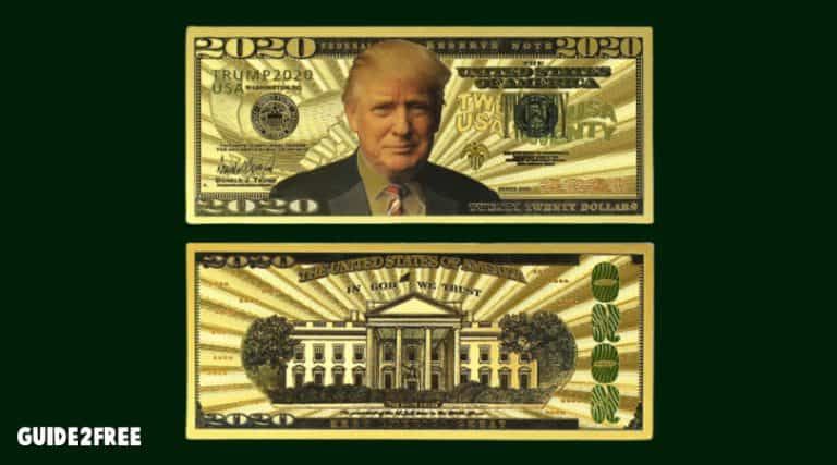 FREE Gold Foil Trump 2020 Bill 1 FREE Gold Foil Trump 2020 Bill