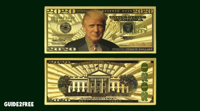 FREE Gold Foil Trump 2020 Bill 1 FREE Gold Foil Trump 2020 Bill