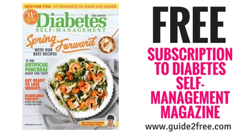 FREE Subscription to Diabetes Self-Management Magazine 1 FREE Subscription to Diabetes Self-Management Magazine