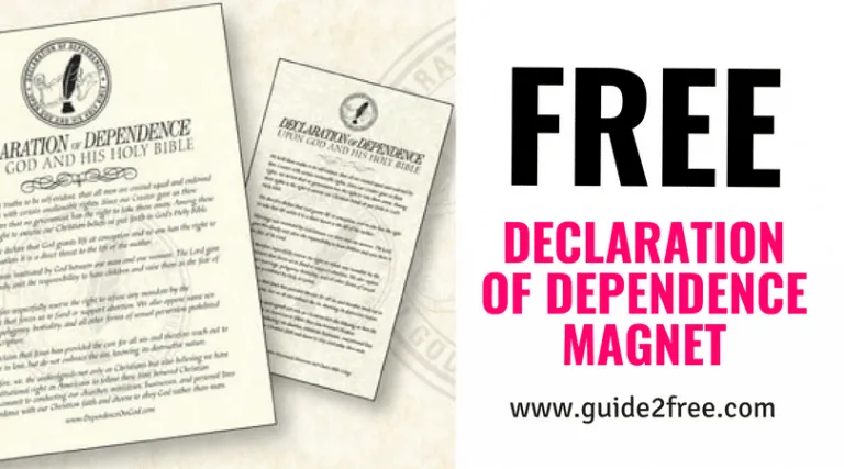 FREE Declaration of Dependence Magnet 1 FREE Declaration of Dependence Magnet