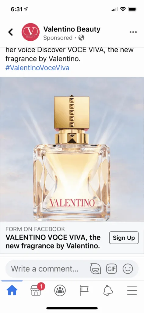 FREE Valentino Voce Viva Fragrance Sample 1 FREE Valentino Voce Viva Fragrance Sample