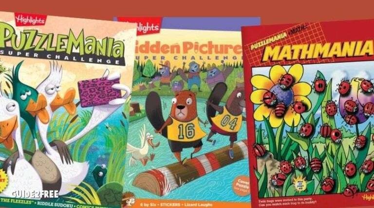3 FREE Highlights Puzzle Books for Kids