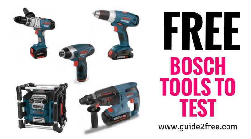FREE Bosch Tools Product Testing