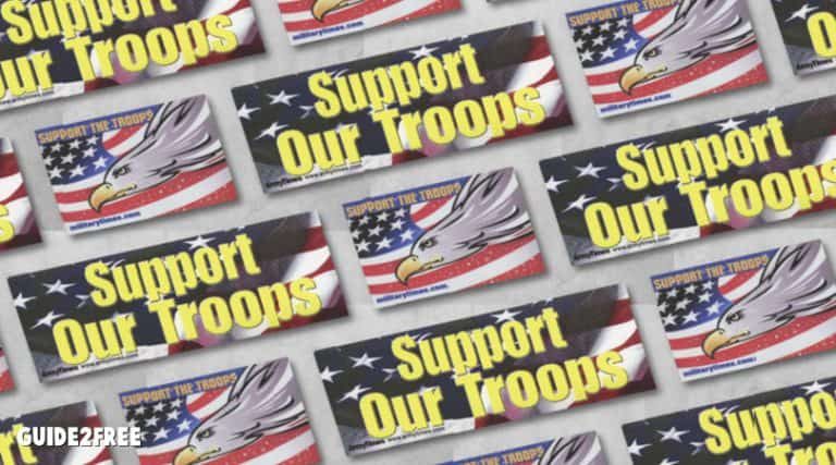 FREE Support Our Troops Sticker or Window Cling
