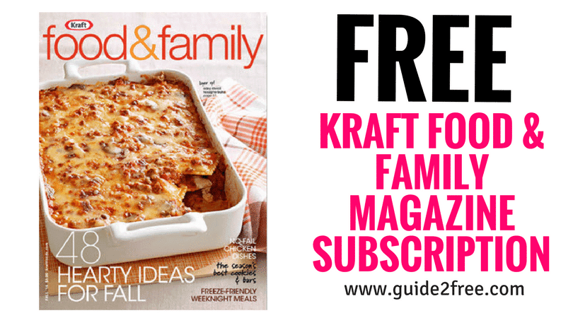 FREE Kraft Food & Family Magazine Subscription