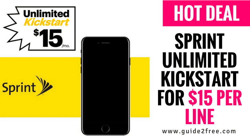 Sprint Unlimited Kickstart Plan for $15 Per Line