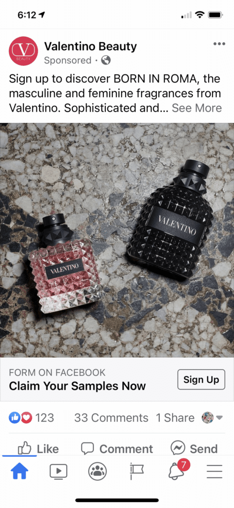FREE Valentino Born In Roma Perfume Sample