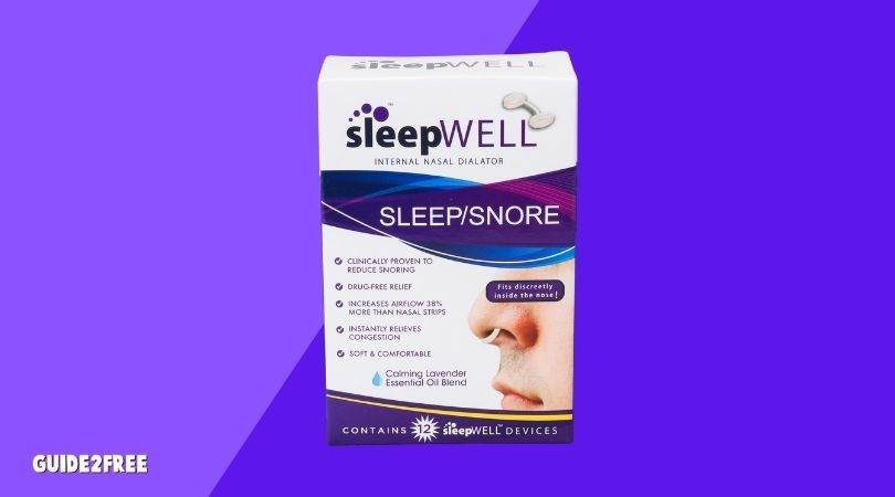 FREE sleepWELL Nasal Dilator Snore Relief Sample