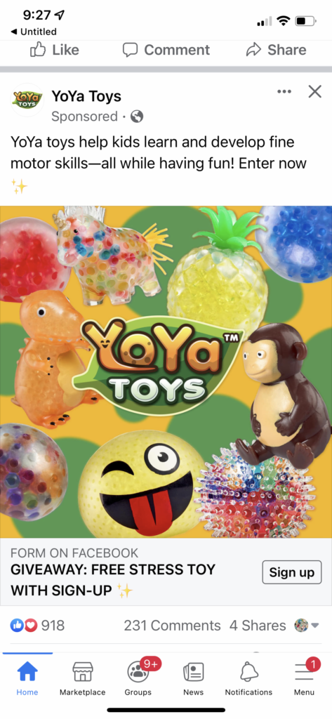 FREE Stress Ball from YoYa Toys