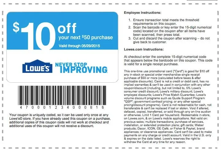 How to Get UNLIMITED Lowe's Coupons to Save 10% Every Day