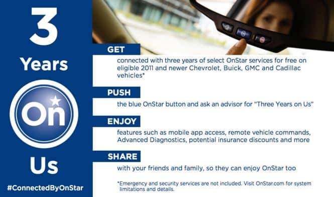 FREE 3 Months of OnStar Service in Your Chevrolet, Buick, GMC, or