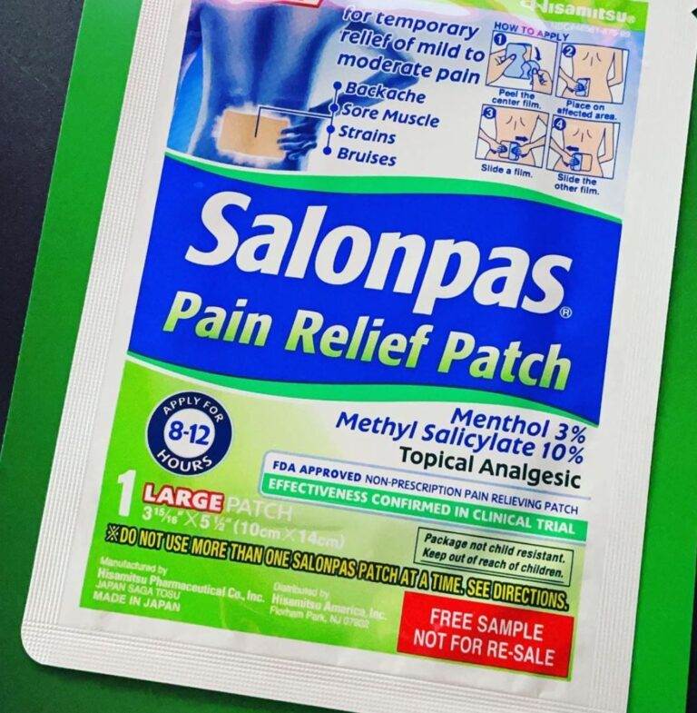 Understanding the Ingredients in Salonpas Pain Relieving Patches